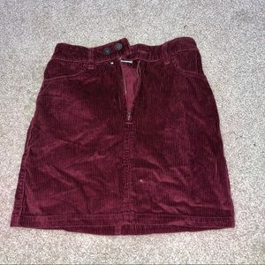 maroon skirt